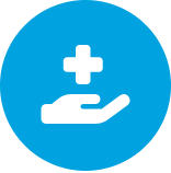 Hand with plus icon